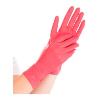 LUVA DESC NITRILO VERMELHO S/PÓ SAFE LIGHT(100Uun)